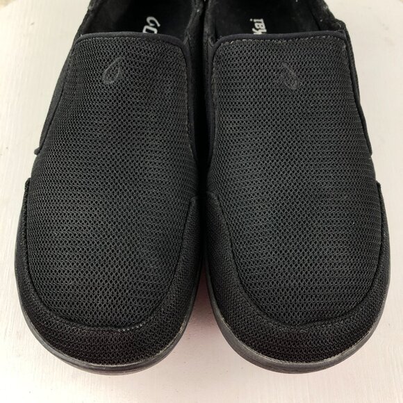 OluKai Men\'s Size 9 Nohea Mesh Black Textile Closed Toe SlipOn Lightweight Shoes main image 6
